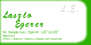 laszlo egerer business card